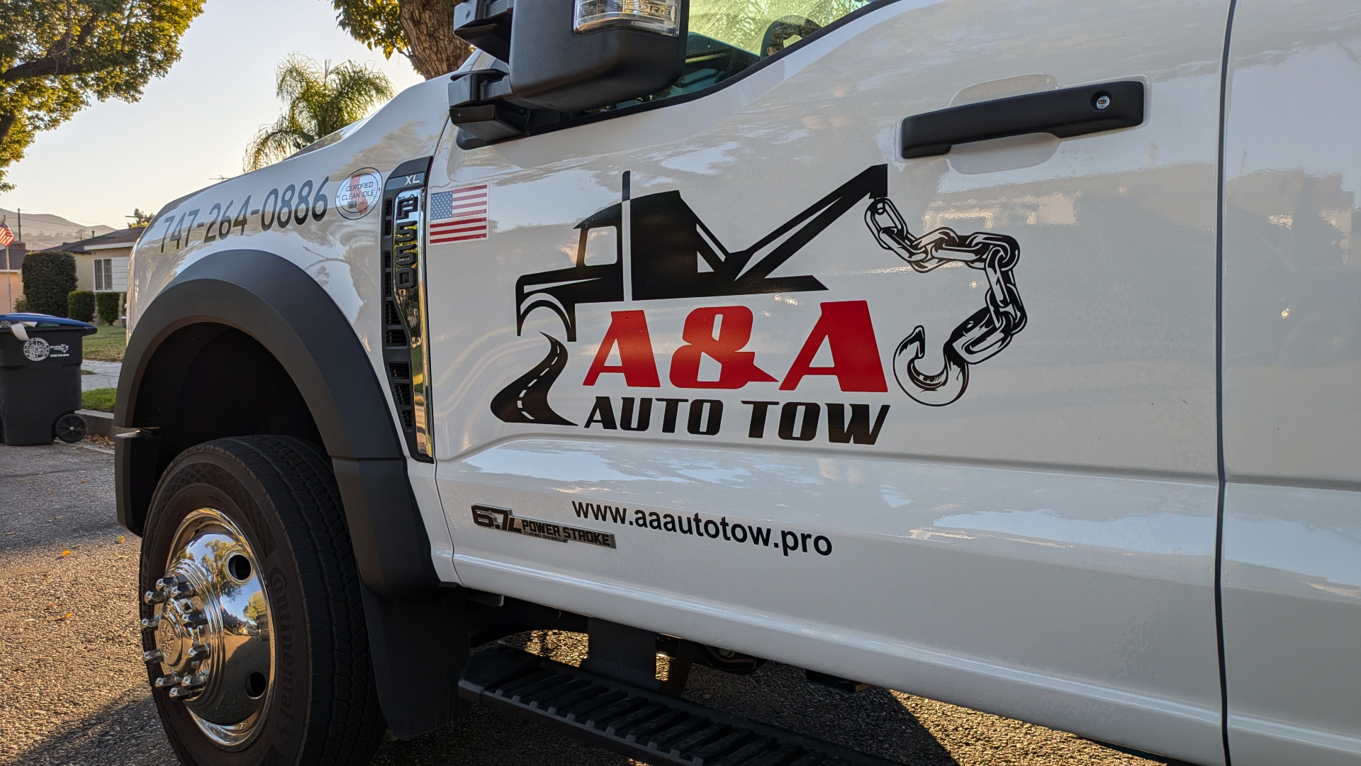 AAA Auto Tow truck door vinyl graphics